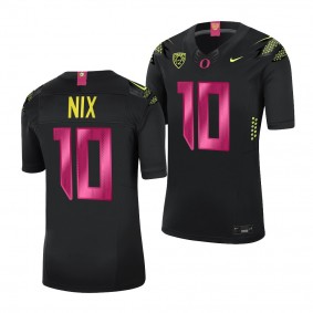 Bo Nix Oregon Ducks Stomp Out Cancer Black Alternate Limited Jersey