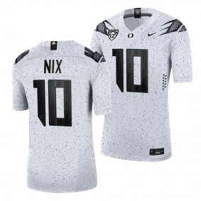 Bo Nix Oregon Ducks Eggshell White Limited Football Jersey