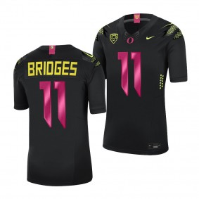 Trikweze Bridges Oregon Ducks Stomp Out Cancer Black Alternate Limited Jersey