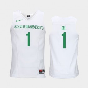 Oregon Ducks Bol Bol #1 Jersey White Elite Authentic Performance College Basketball Jersey - Men's