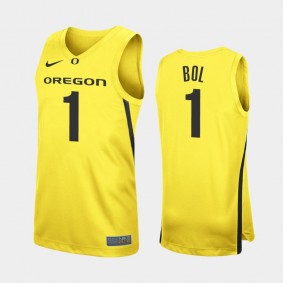 Oregon Ducks Bol Bol Jersey Replica College Basketball Men's Jersey - Yellow