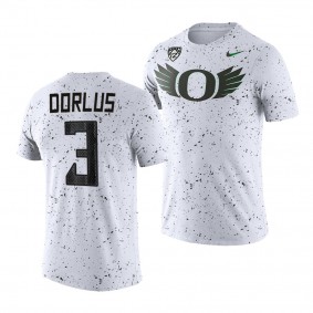 Oregon Ducks Brandon Dorlus White Eggshell Football Tee