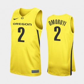 Oregon Ducks Eugene Omoruyi Jersey Replica College Basketball Men's Jersey - Yellow