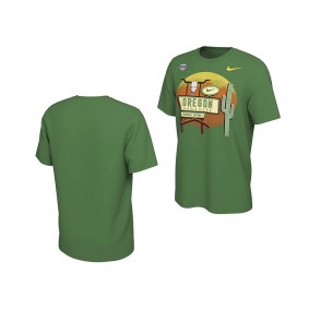 Oregon Ducks Green 2021 Fiesta Bowl Bound Illustrated T-Shirt - Men