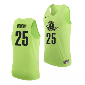 Oregon Ducks Luke Osborn #25 Jersey Apple Green 333219 Authentic College Basketball Jersey - Men's