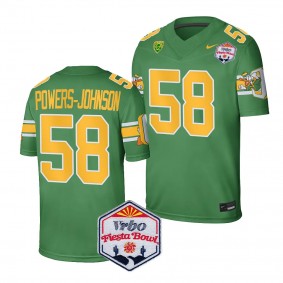 Oregon Ducks Jackson Powers-Johnson 2024 Fiesta Bowl #58 Green College Football Playoff Jersey Men's