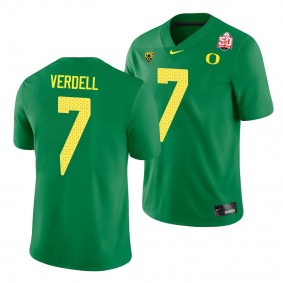 Oregon Ducks CJ Verdell #7 Jersey 2021 Fiesta Bowl Game Jersey - Green