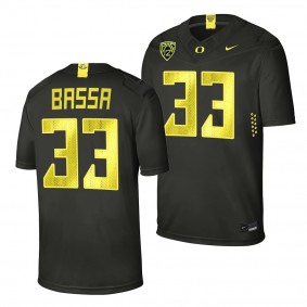 Jeffrey Bassa Oregon Ducks Black College Football Jersey