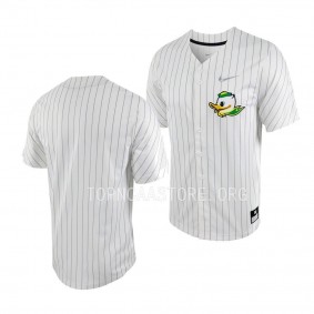 Oregon Ducks College Baseball White Full-Button Jersey